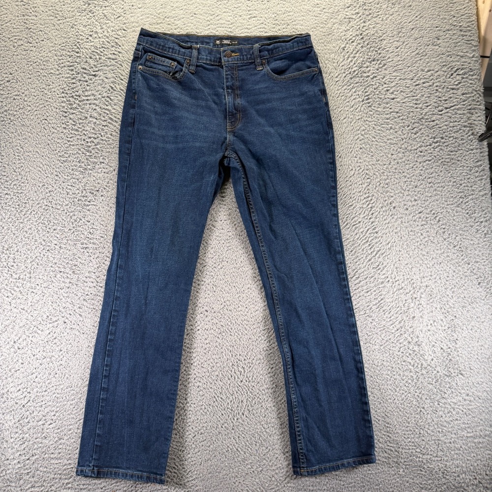 Member's Mark Jeans Men's 34x32 Blue Cotton Denim Straight Leg Workwear Stretch
